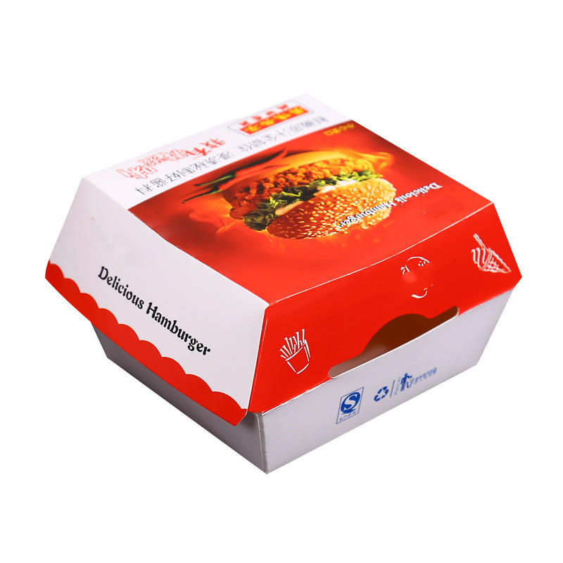Custom full color printing high quality eco friendly empty paper takeaway food sandwich sushi pastry lunch burger box