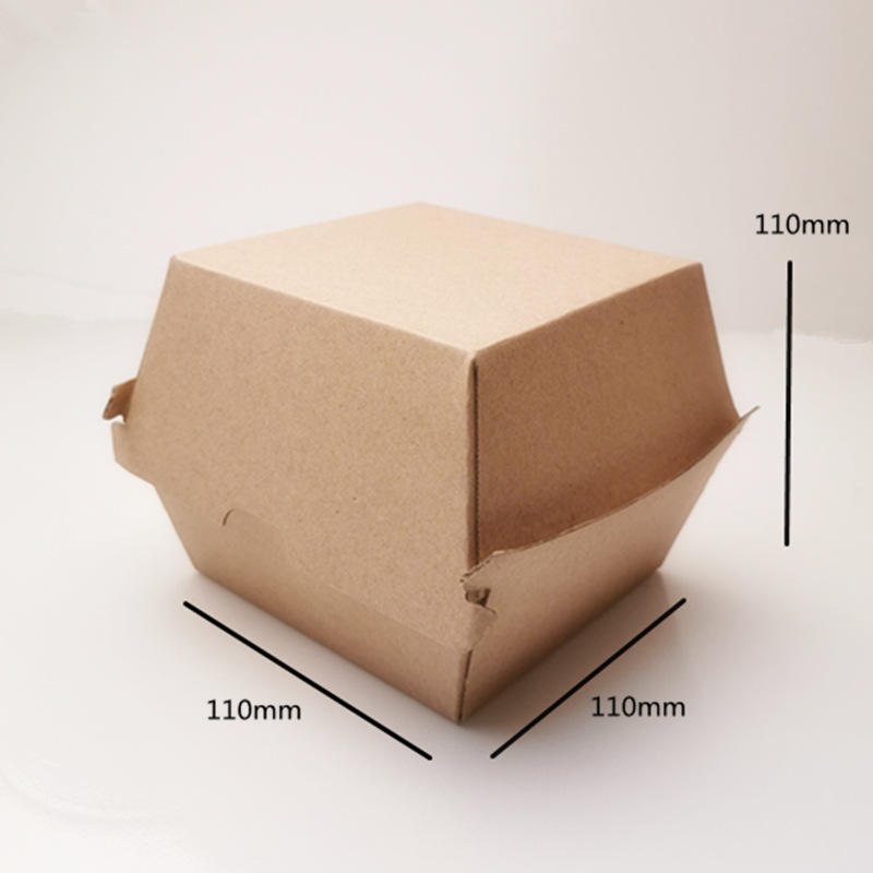 Custom China manufacturers biodegradable craft corrugated delivery mailing packing macaron candy dessert paper burger box
