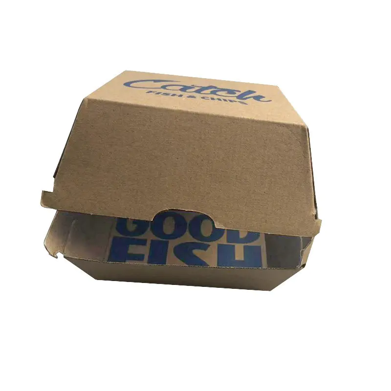 Custom recyclable reusable takeout takeaway food hamburger fried chicken snake potato chip burger packaging boxes