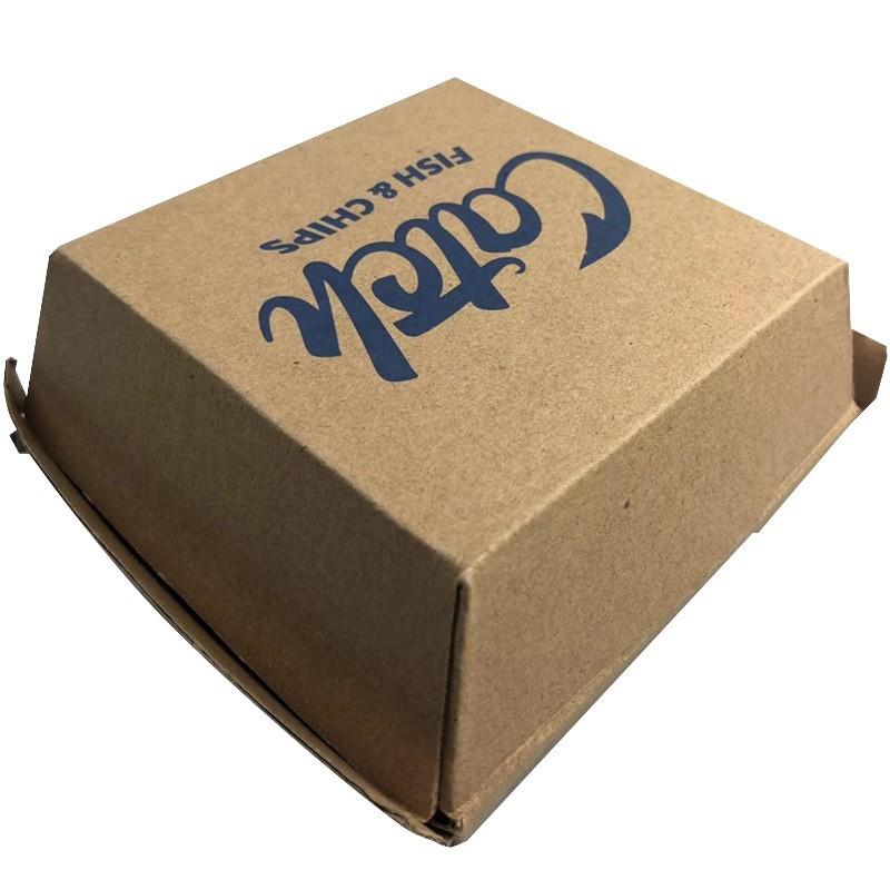 Custom recyclable reusable takeout takeaway food hamburger fried chicken snake potato chip burger packaging boxes