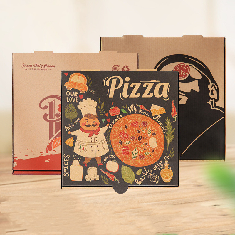 Custom wholesale 7 inch 9 Inch packaging hexagon square triangle carton 14inch 16 inch pizza box for food