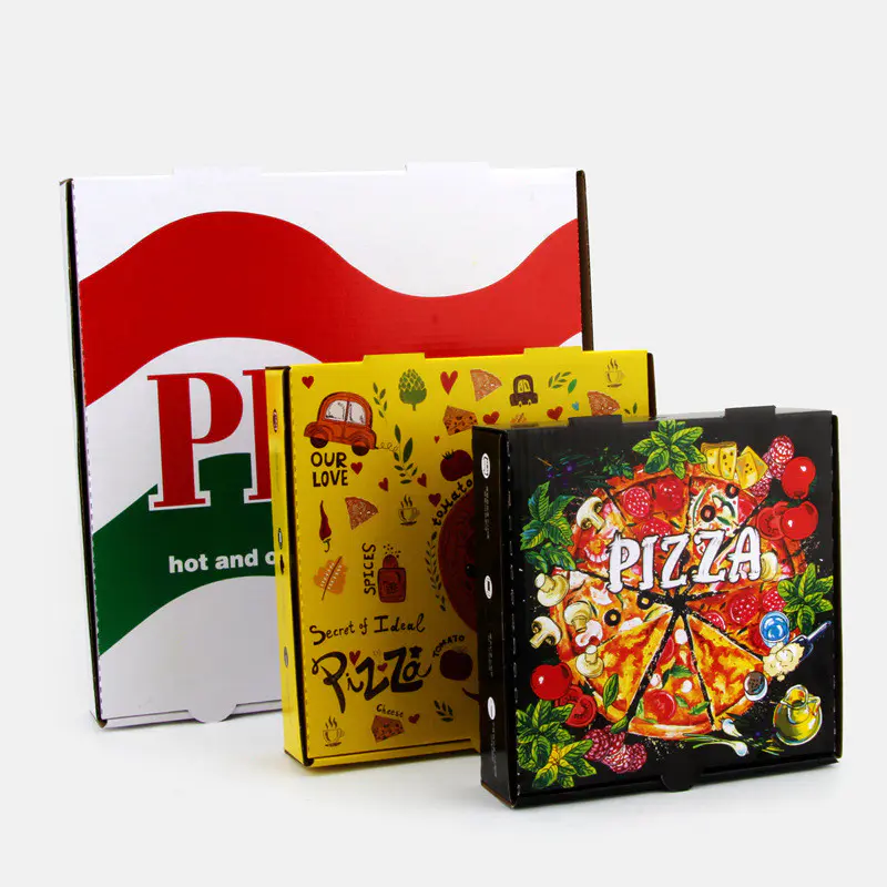 Custom shipping white craft fries sushi hamburger packaging print packing paper pizza box food container with logo