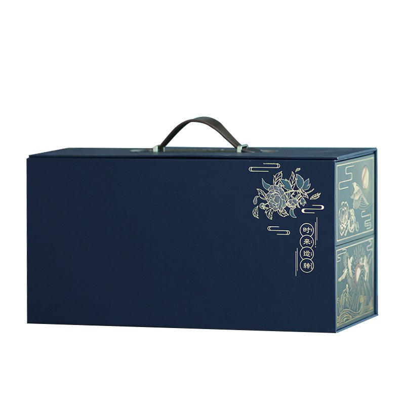 Custom Wholesale Luxury Nut Wine Paper Box Leather Portable Packaging Birthday Party New Year Gift Box