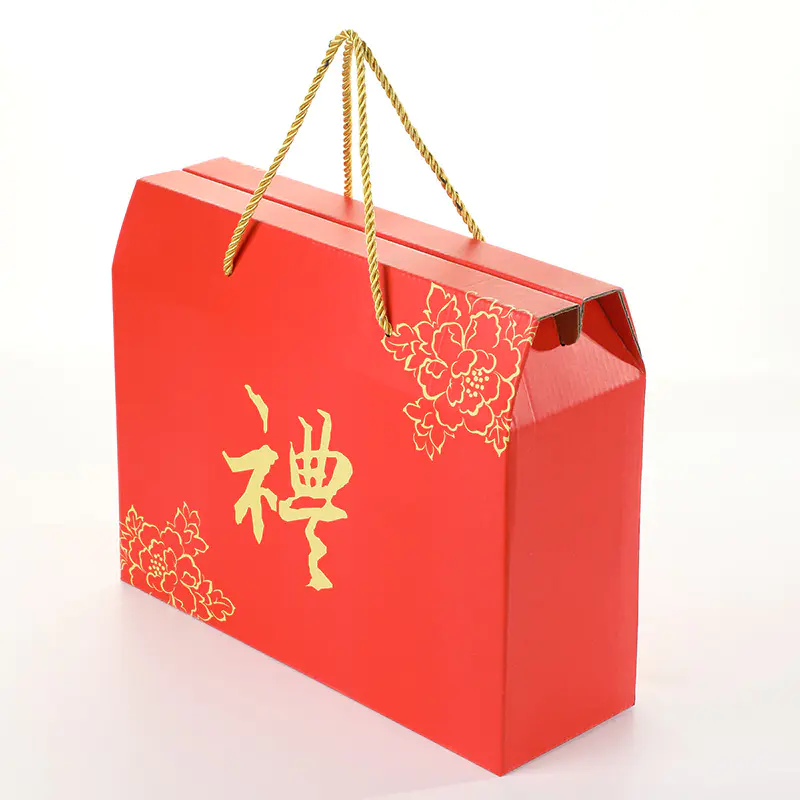 Custom festive square biodegradable eco friendly designer nut wine tea Birthday Christmas Happy New Year gift box