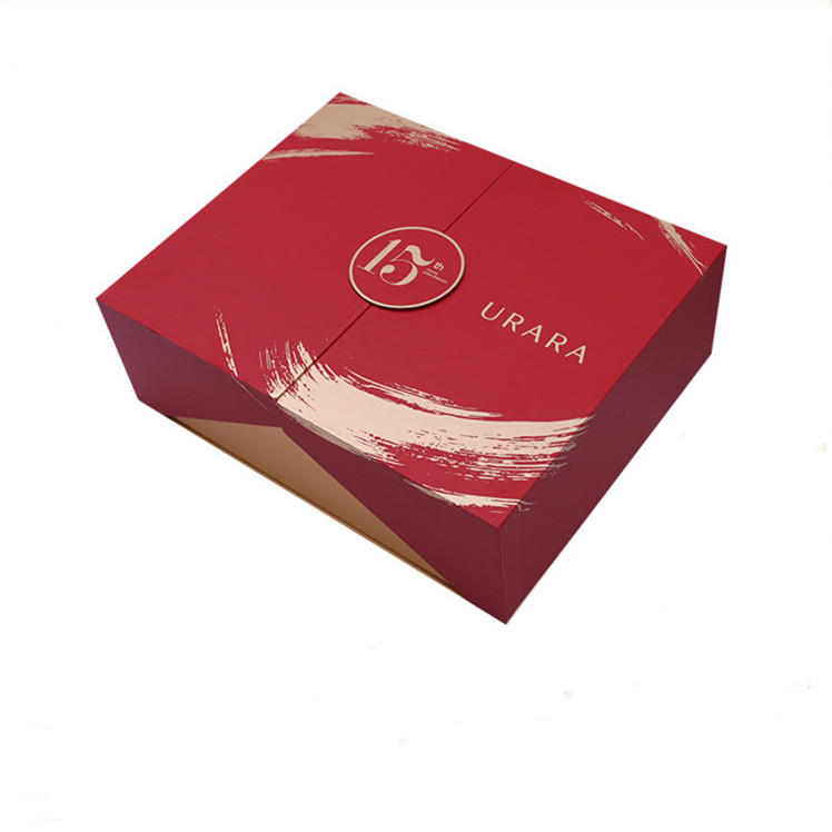 Customized luxury square nail nut wine tea set lash giveaways kit packing cardboard Happy New Year gift box with logo