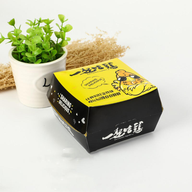 Custom design Biodegradable High Quality Salad Fried Chicken restaurant cardboard paper Food Packaging burger Takeaway Box