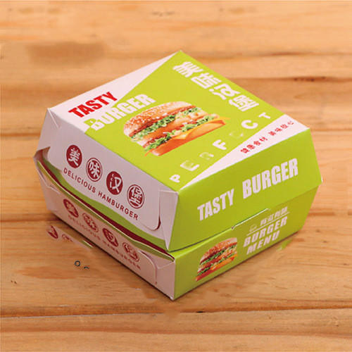 China Manufacturer Customized Logo Printing Biodegradable Takeaway Cardboard Paper Burger Box