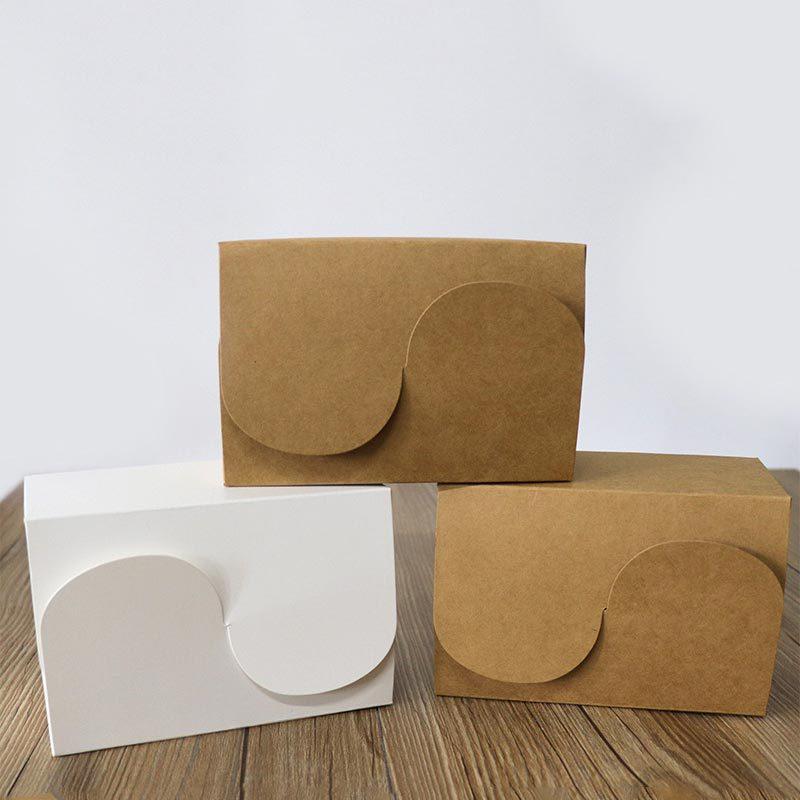 Custom Biodegradable Dessert Pastry Paper Cupcake Packaging with Handle
