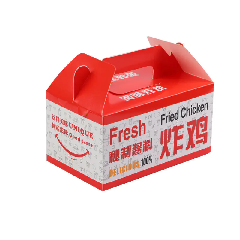 Custom Logo White Black Hot Dog Fried Chicken Roast French Fries Catering Corrugated Paper Takeaway Fast Food Packaging Box