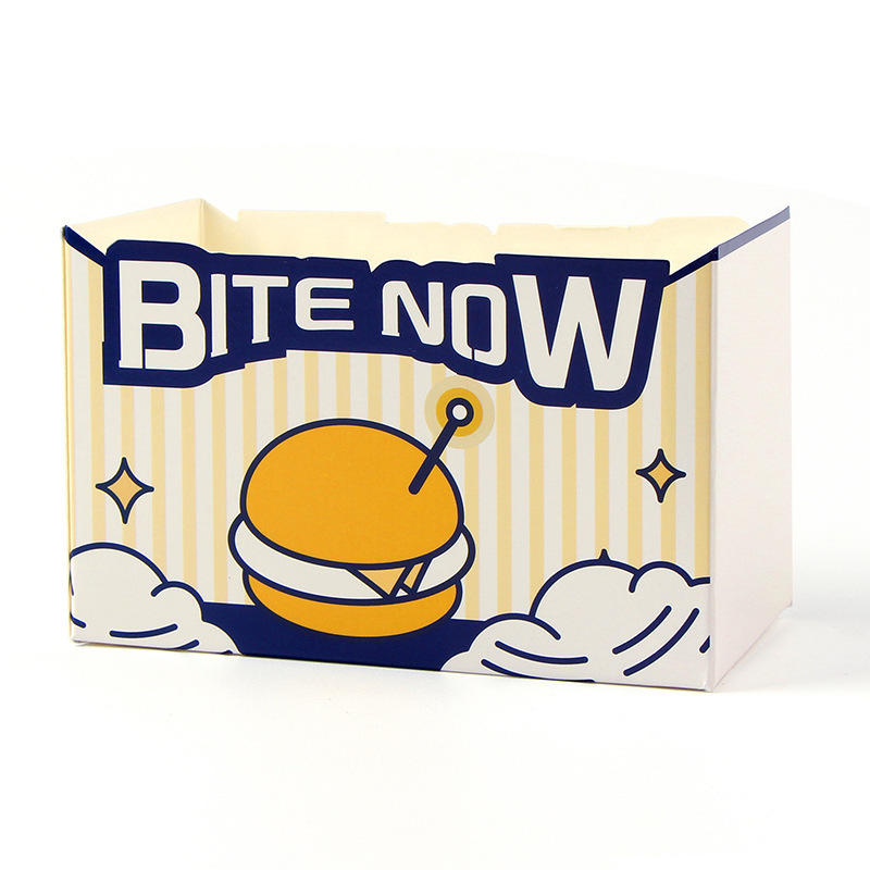 Custom Factory Design  Disposable Food Takeaway  Recyclable Hamburger Box Edible Cardboard  Paper Burger Box with Logo