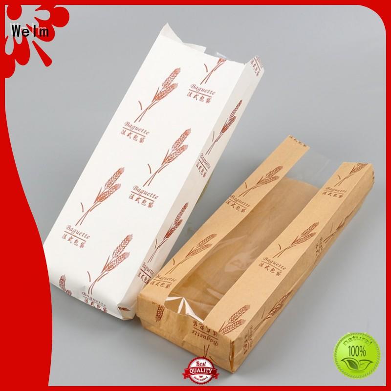 Welm handle brown paper bag packaging logo for sale