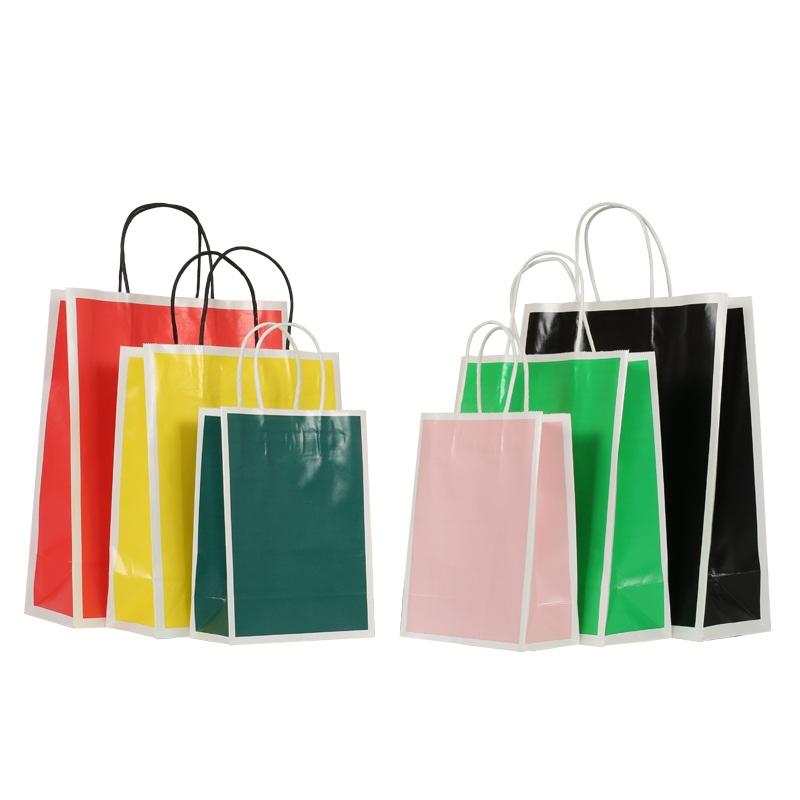 customized kraft paper gift bags with handles ziplock for business for shopping-1