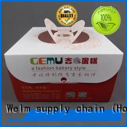 Welm customized packing food boxes with color printed food grade material for sale