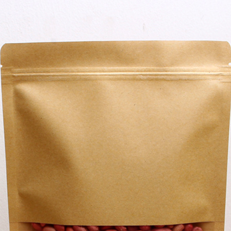 reusable ziplock dried fruit packing kraft paper bag for food