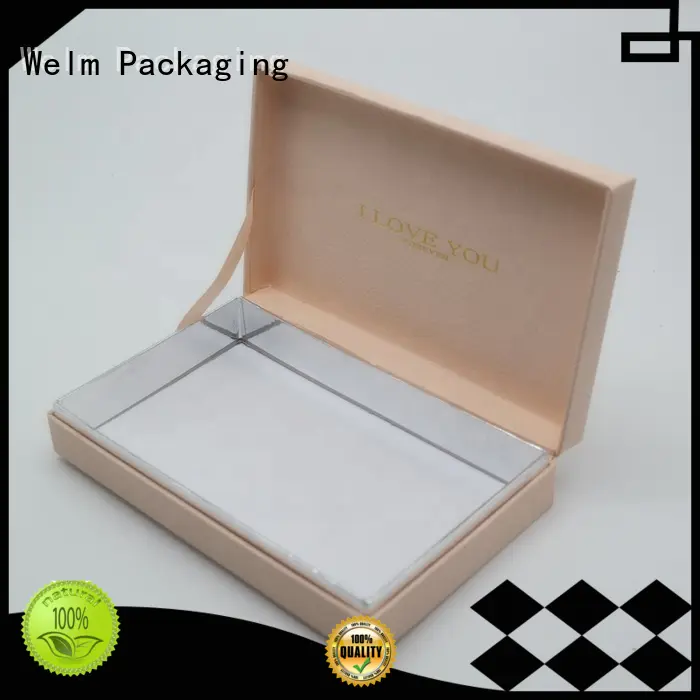 Welm luxury box packaging with window for necklace